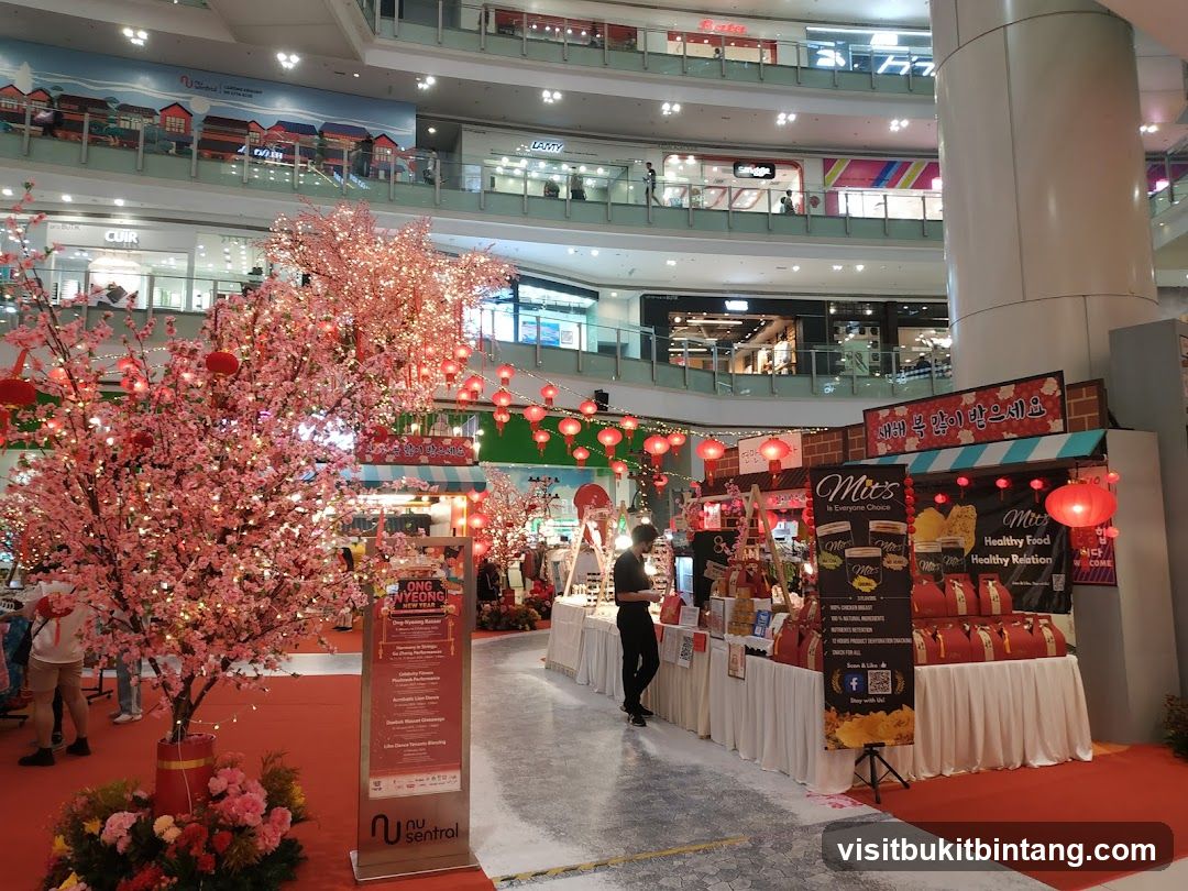 Mall Interior with Lunar New Year Decorations