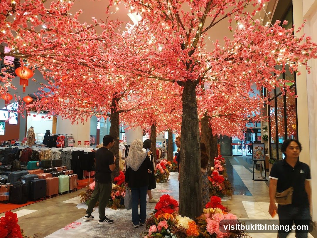 Decorative Cherry Blossom Trees with Lights