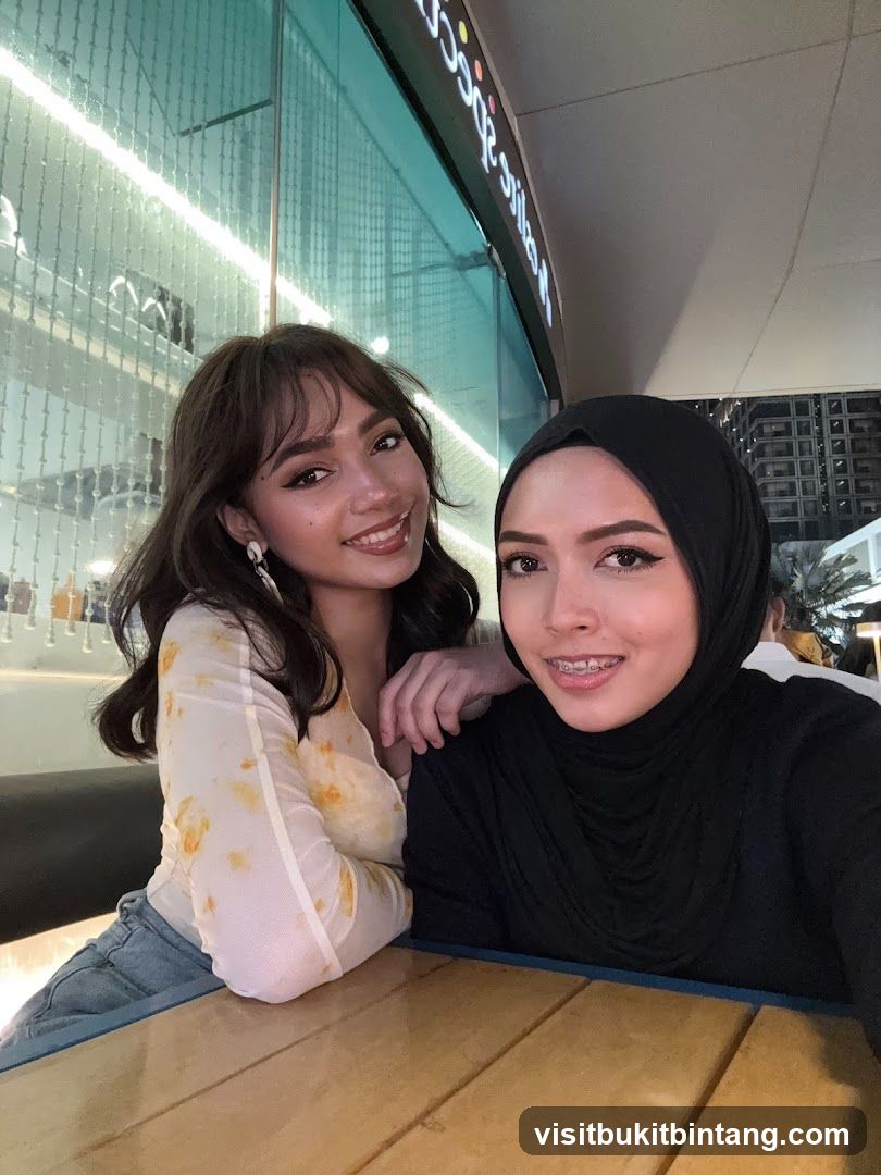 Two women posing for a selfie