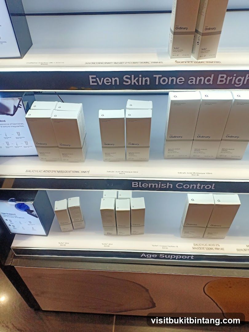 The Ordinary Skincare Display