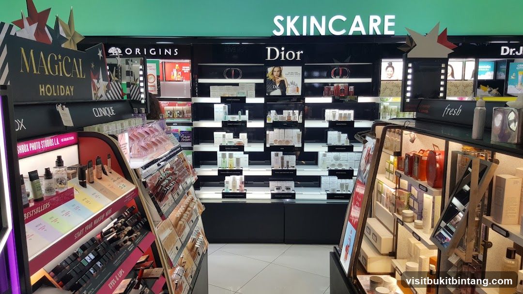 Skincare and Makeup Display