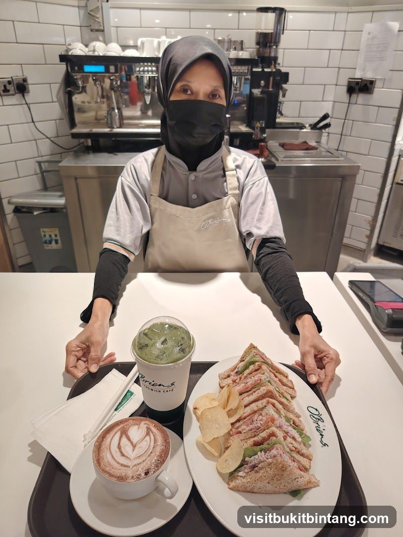 Barista with Food and Drink