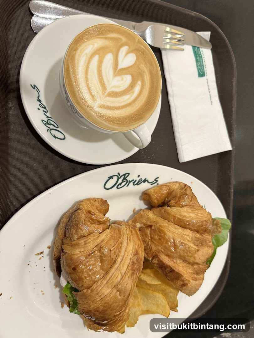 O'Briens Coffee and Croissant Sandwich