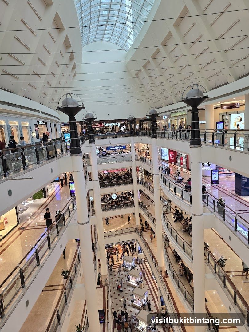 Interior of a multi-level shopping mall
