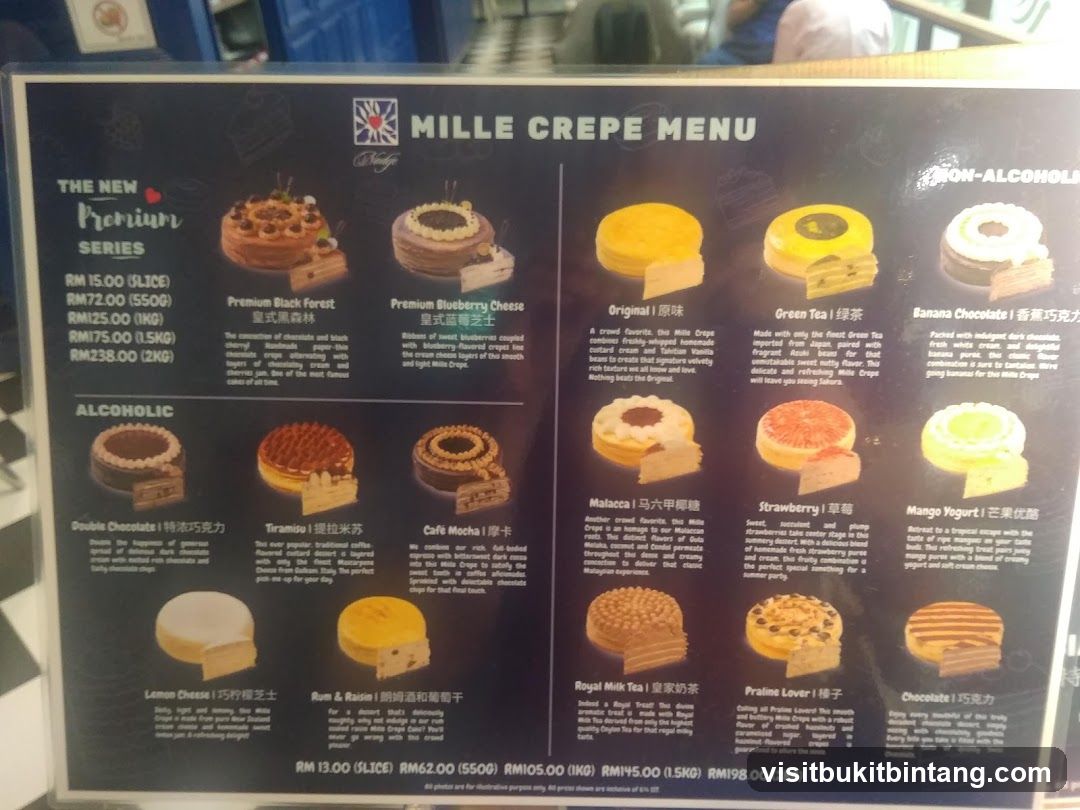 MILLE CREPE MENU