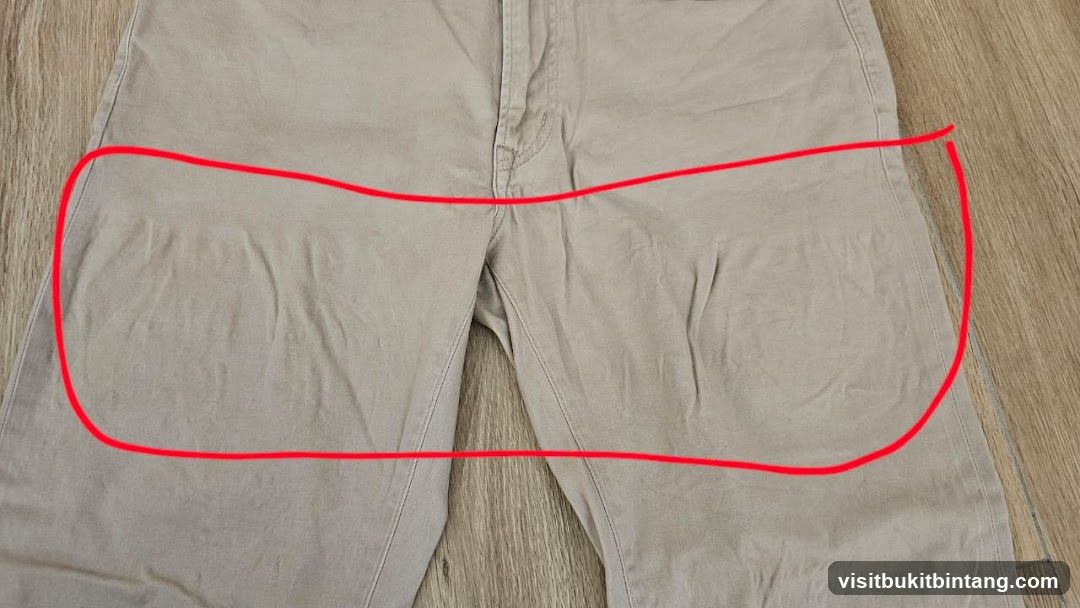 Wrinkled Khaki Pants