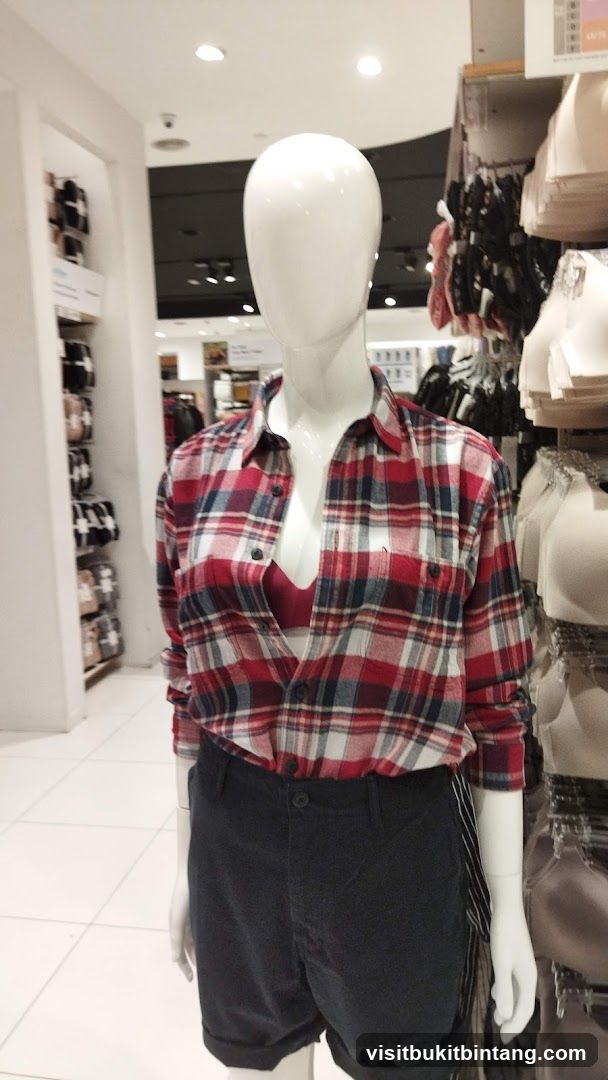 Mannequin in Plaid Shirt and Shorts
