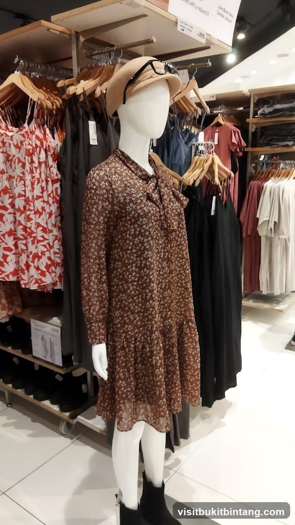 Mannequin in a patterned dress