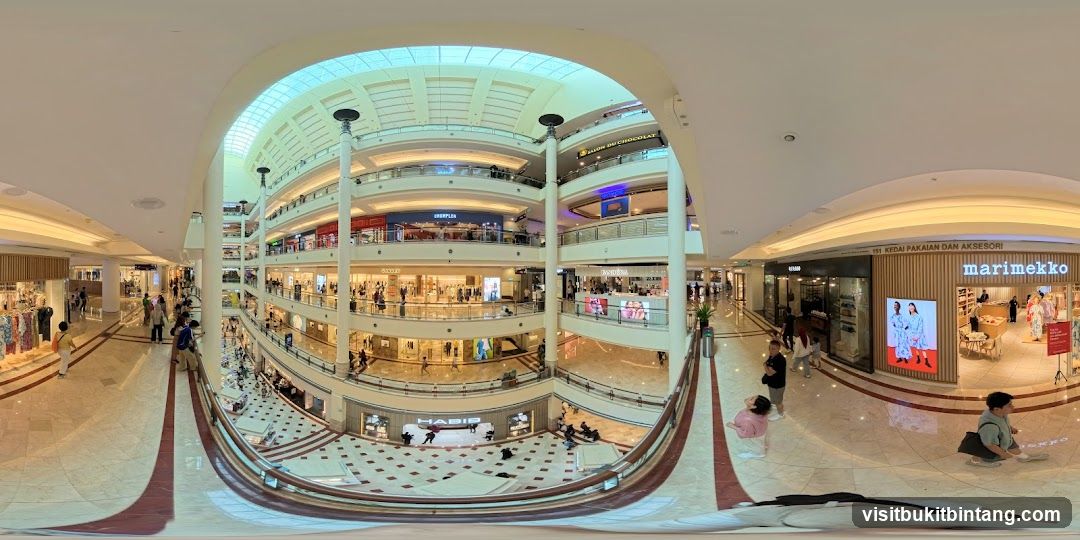 Interior of a multi-level shopping mall