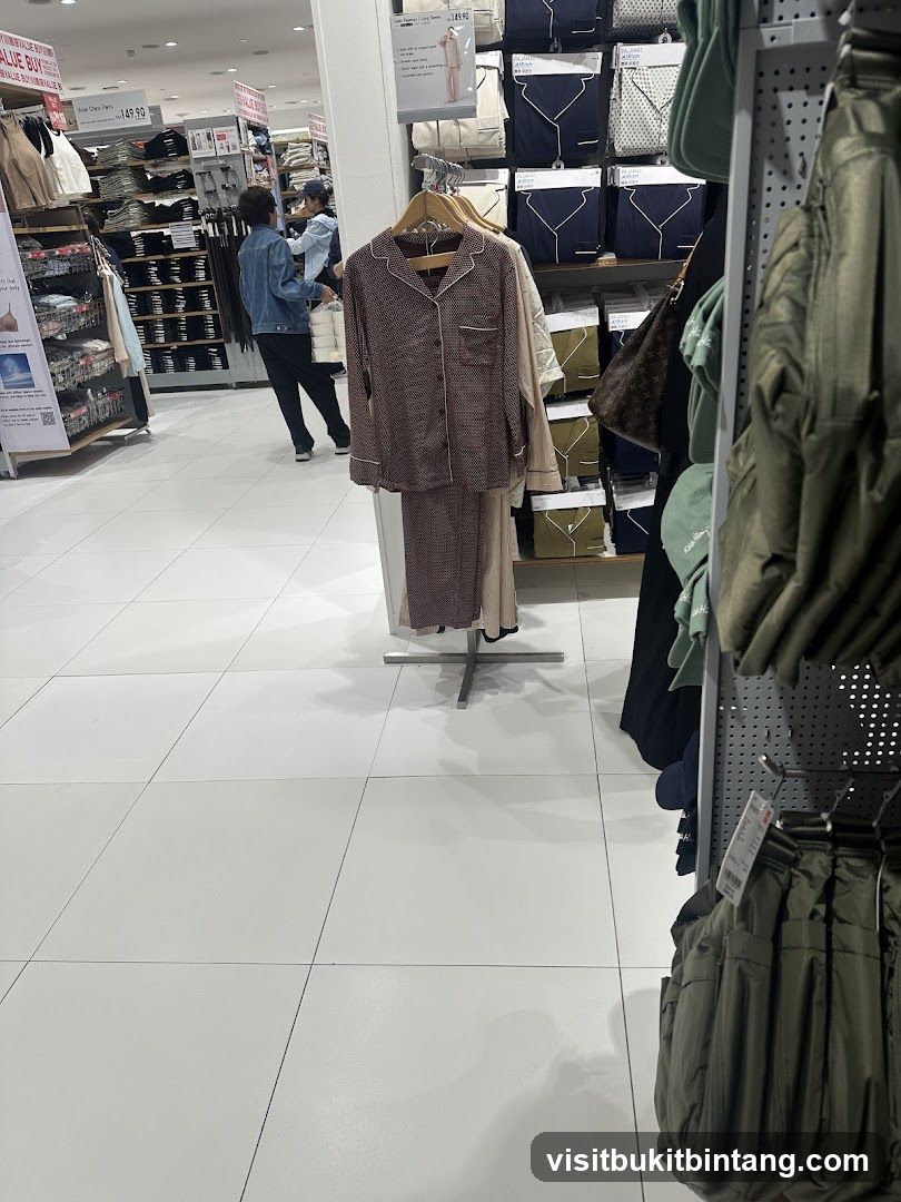 Pajamas on display