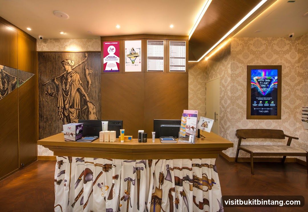 Reception Area with Products and Artwork