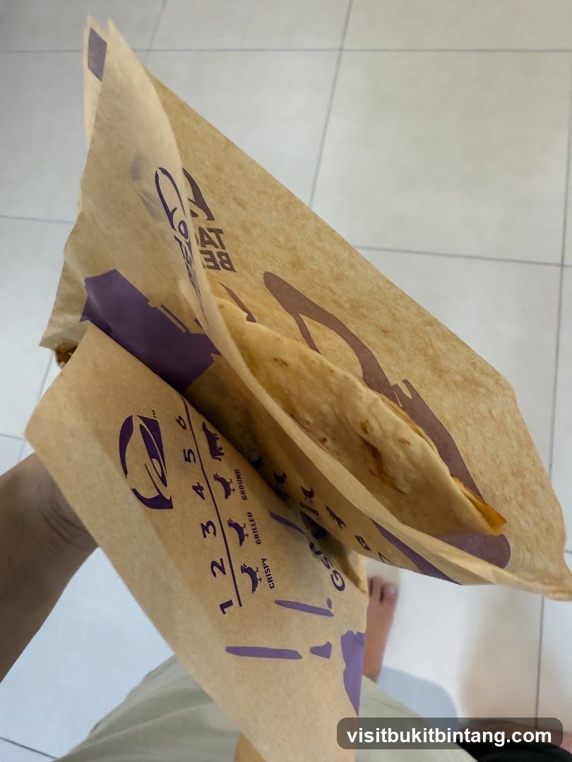 Taco Bell Bag with Food