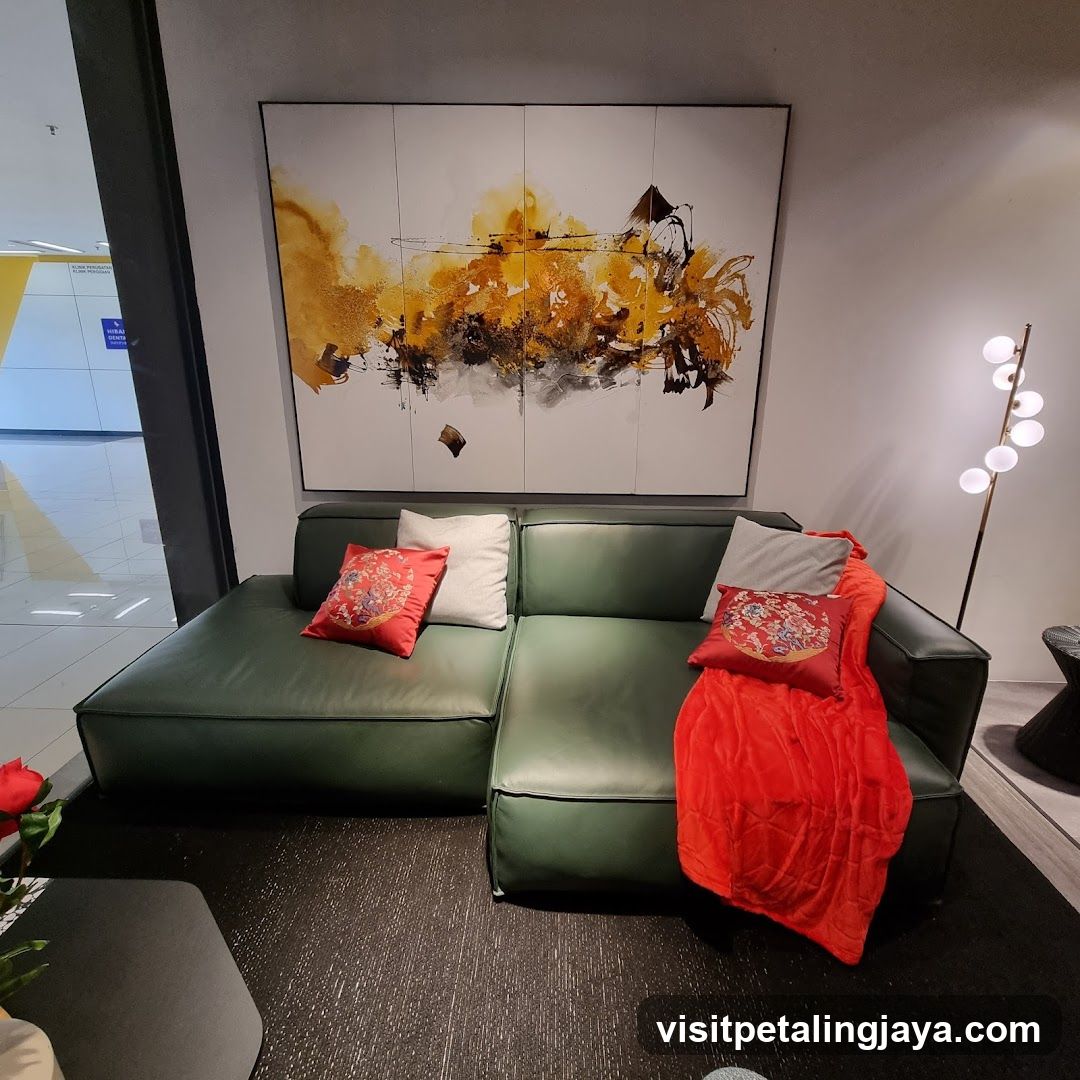 Modern Green Sofa Display