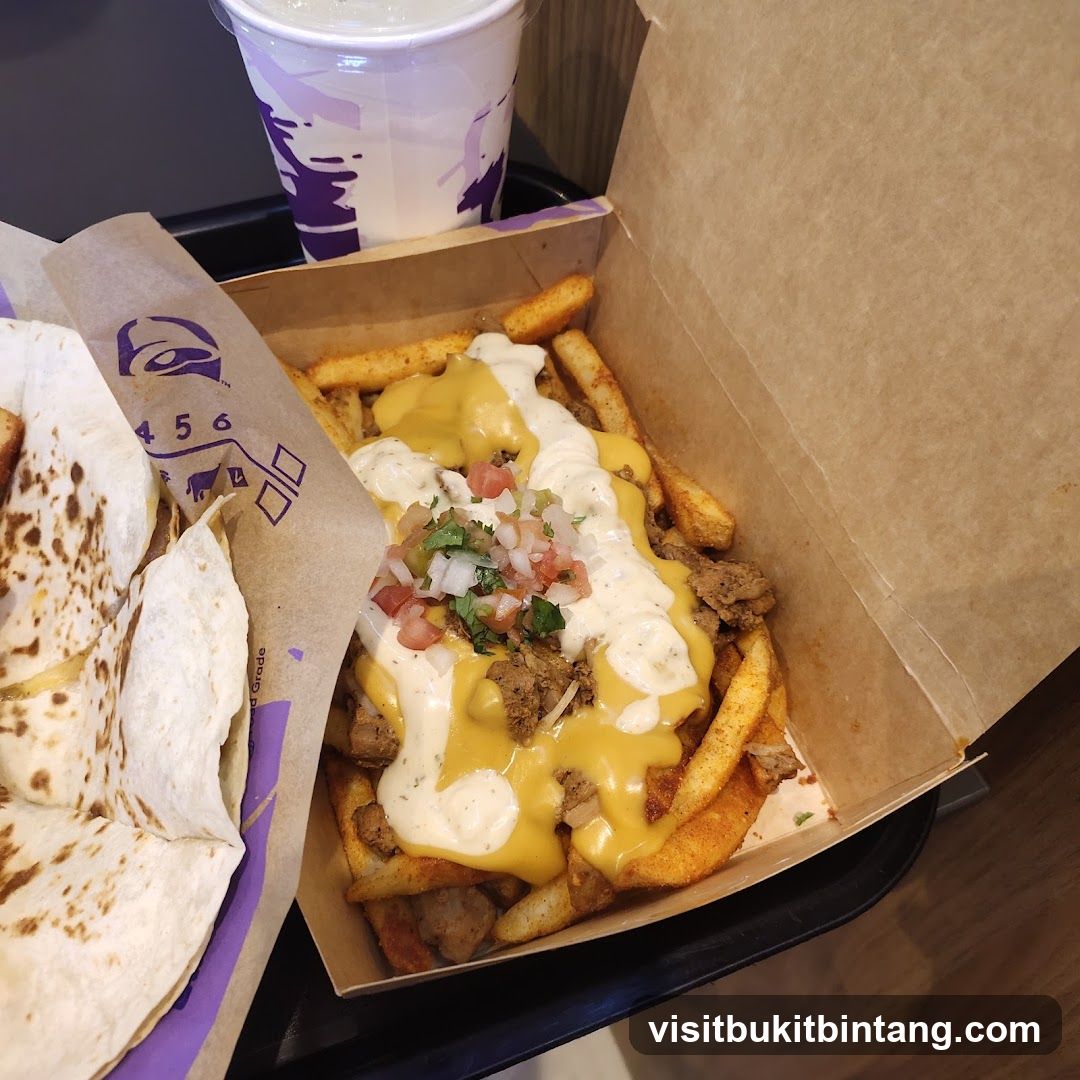 Taco Bell Fries and Quesadilla