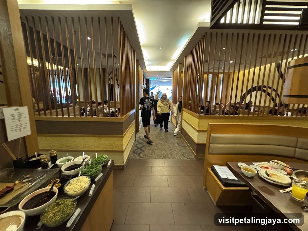 Restaurant Interior with Buffet and Dining Area