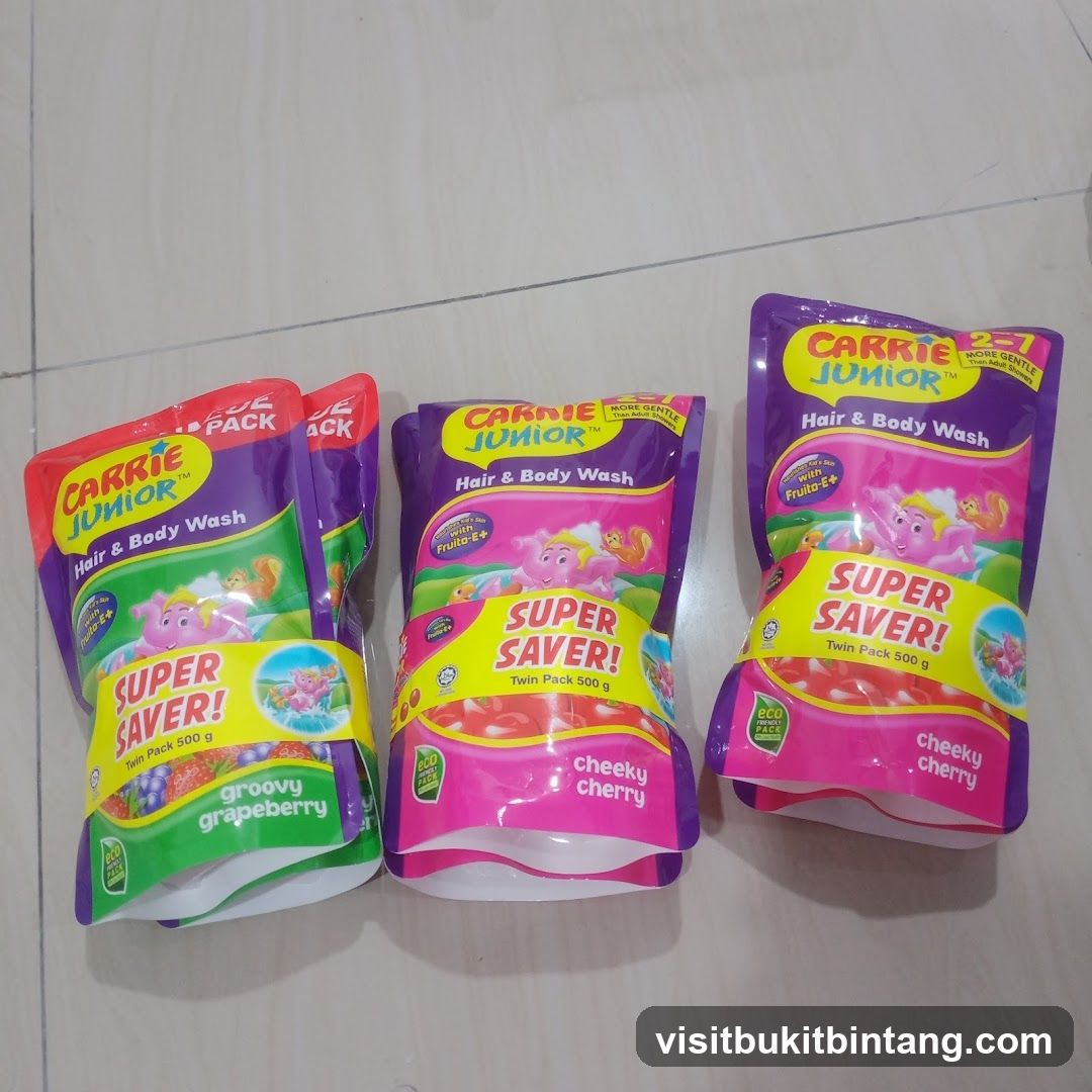 Carrie Junior Hair & Body Wash Pouches