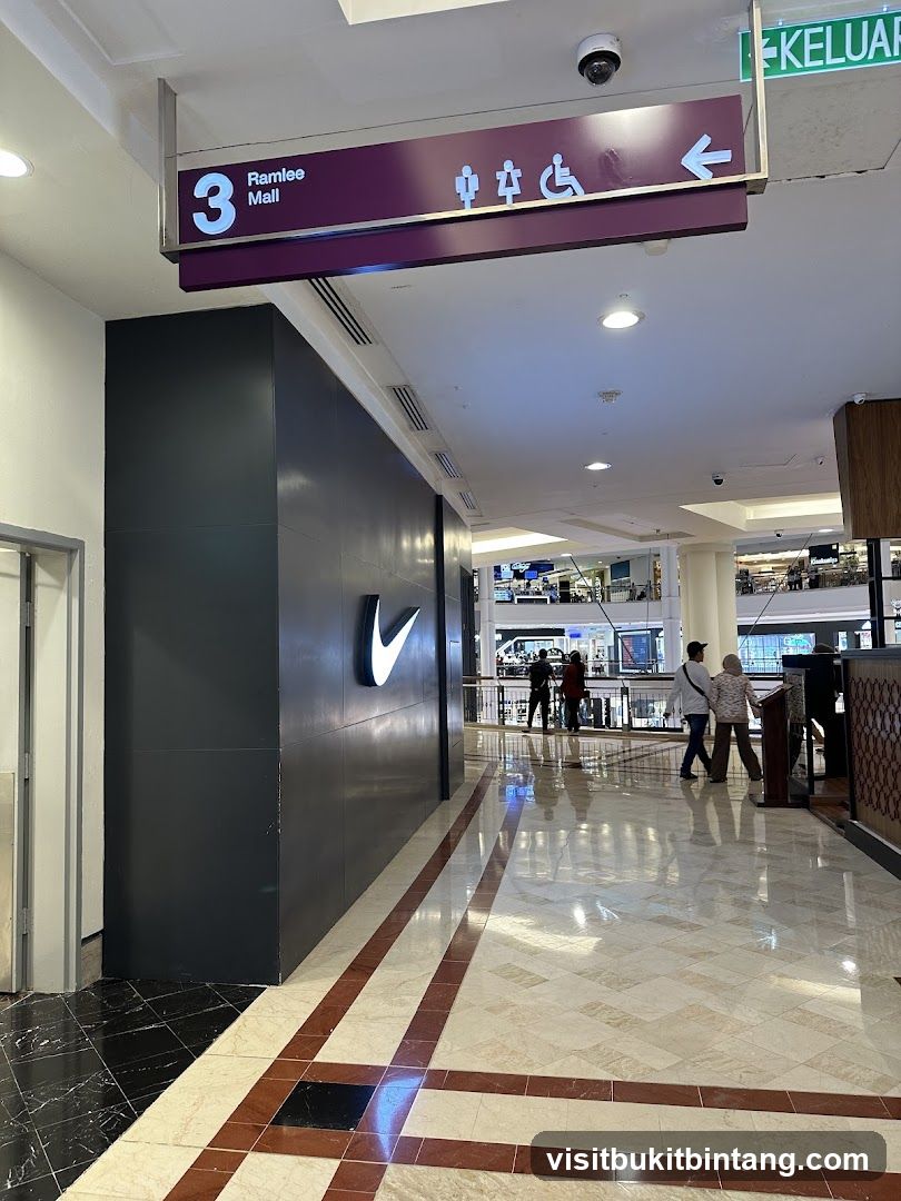 Mall Interior with Nike Storefront