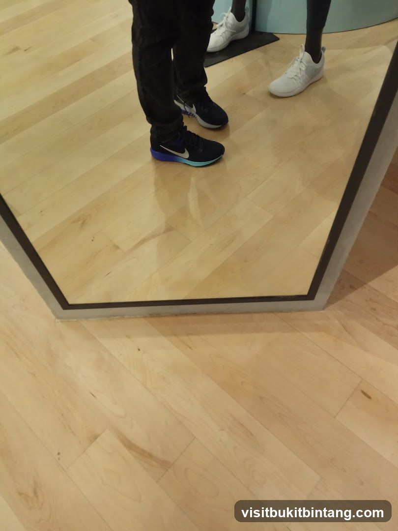People trying on shoes