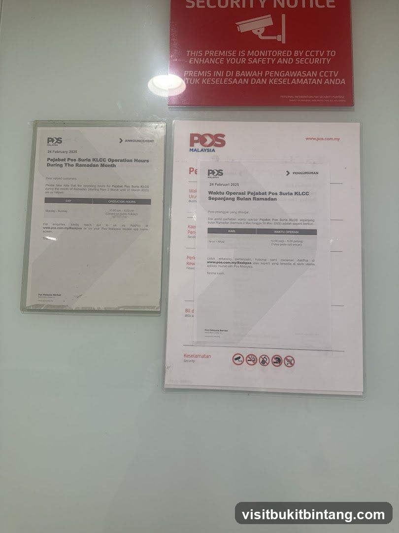 POS Malaysia Announcements