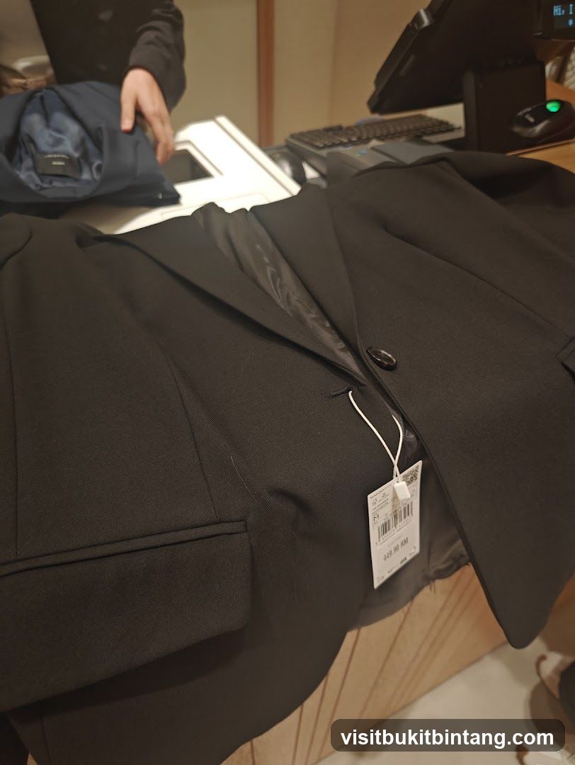 Black Blazer with Price Tag