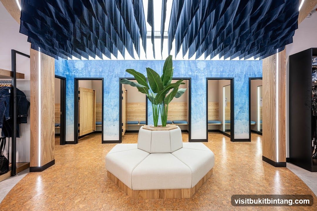 Modern Retail Interior with Fitting Rooms