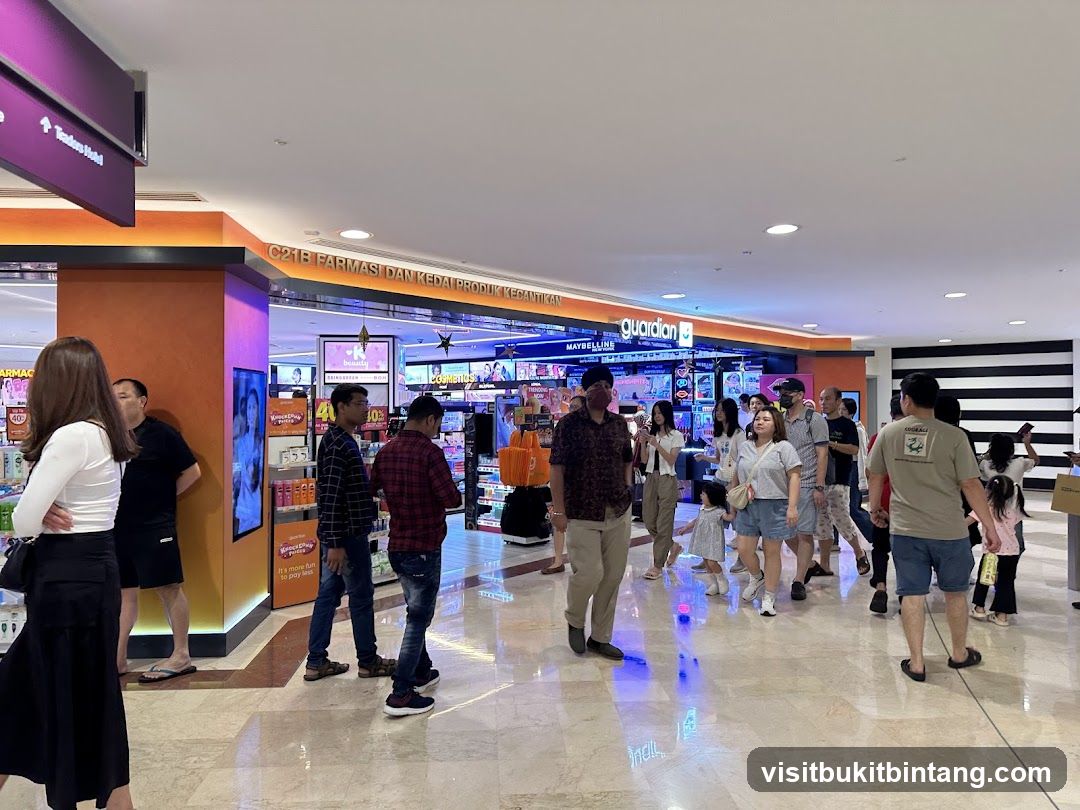 People shopping in a mall