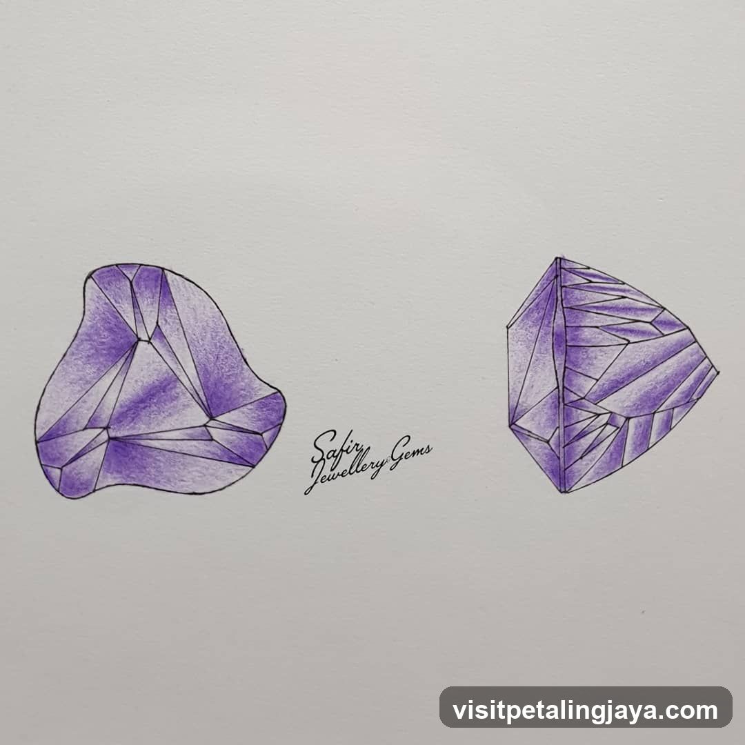 Gemstone Sketch Illustration