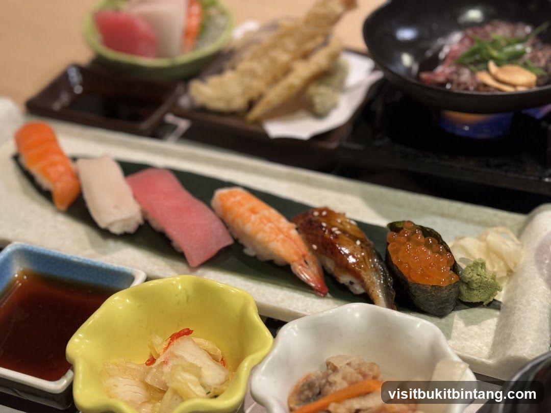 Assortment of Sushi and Tempura