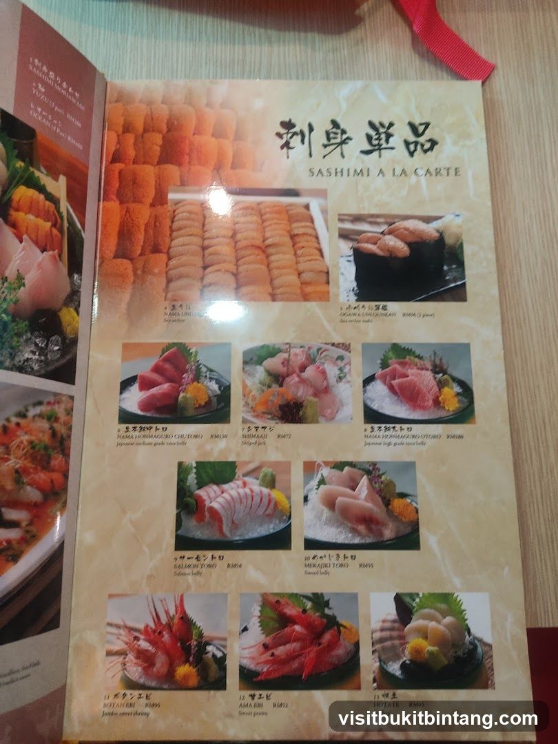 SASHIMI A LA CARTE