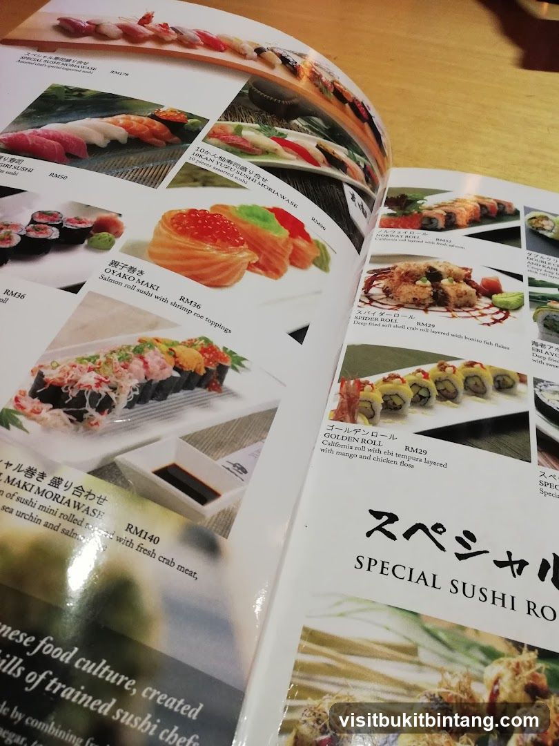Sushi Menu