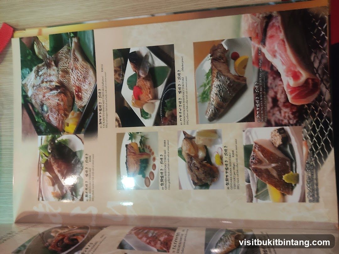 Japanese Grilled Fish Menu