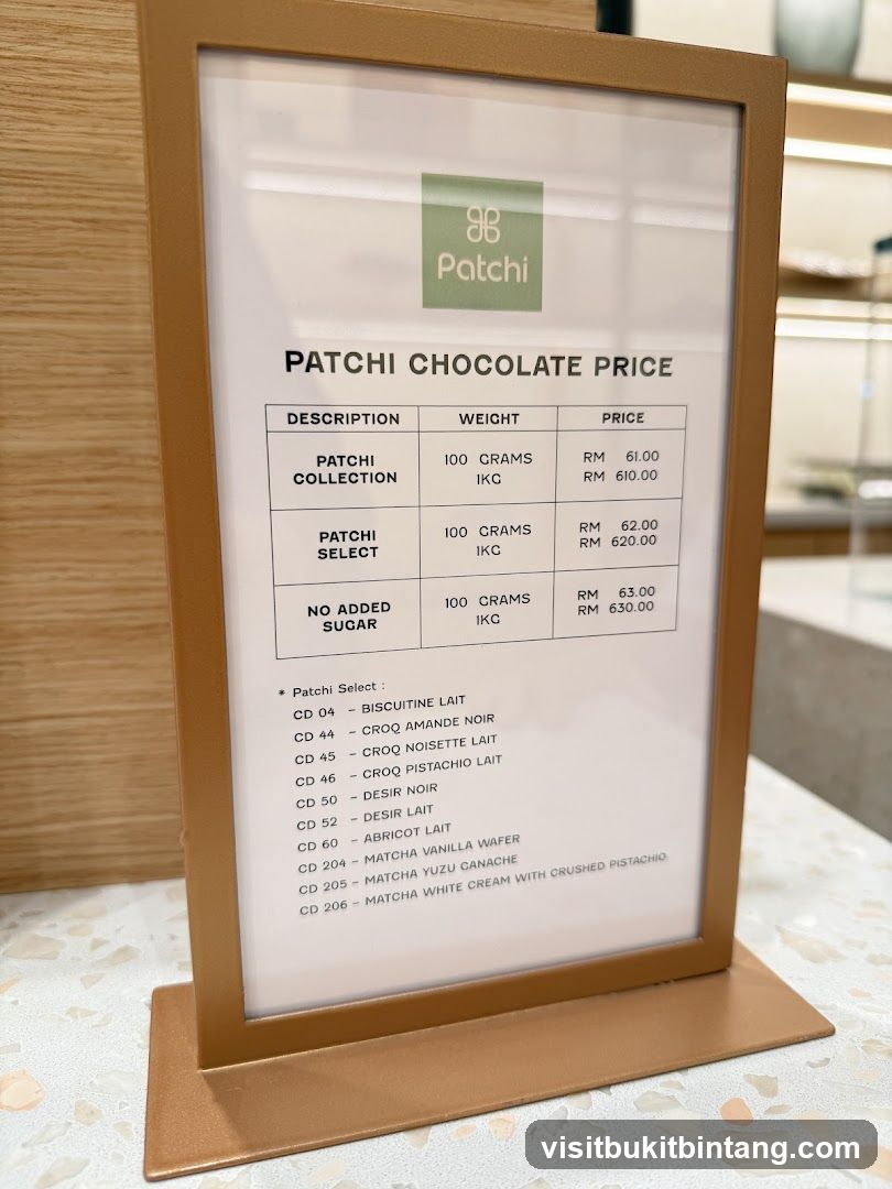 PATCHI CHOCOLATE PRICE