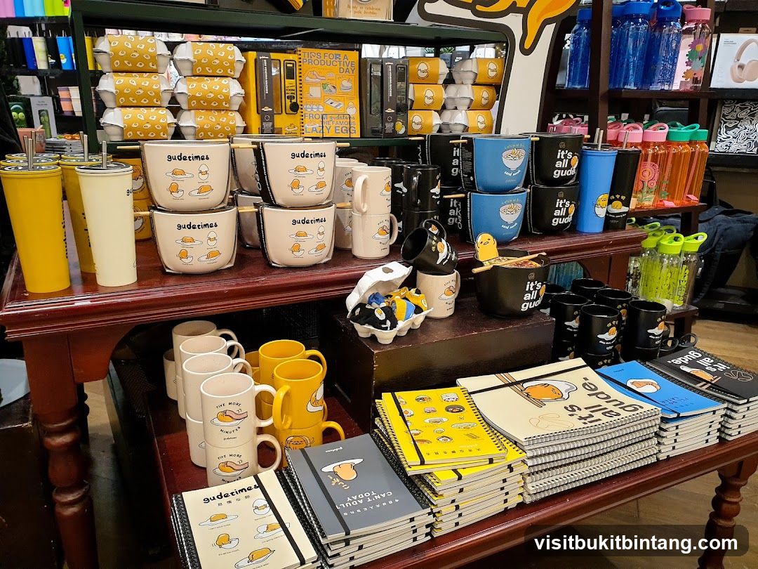 Gudetama Merchandise Display