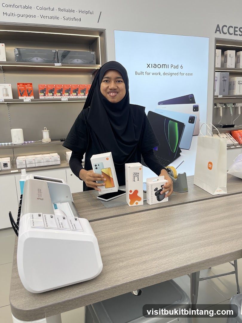 Xiaomi Store Employee with Products