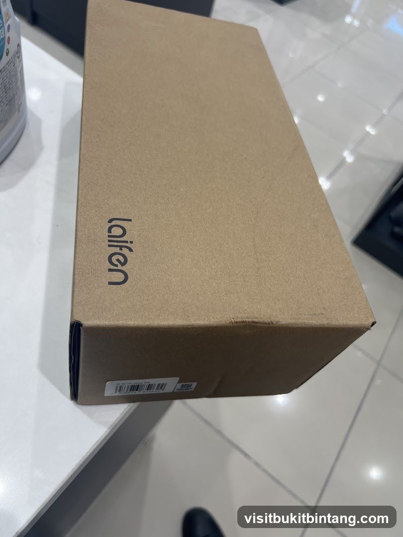 Cardboard box with logo