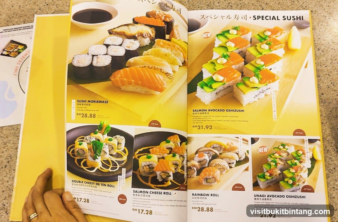 Sushi Menu