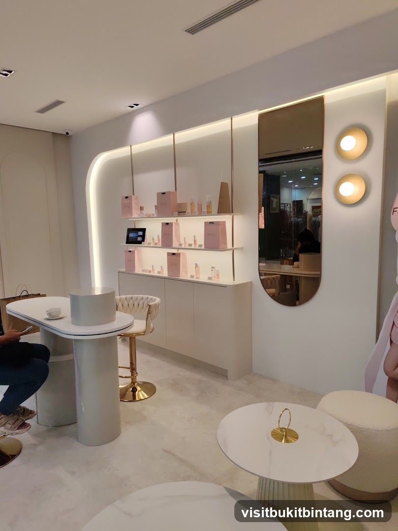 Modern Retail Interior with Skincare Products