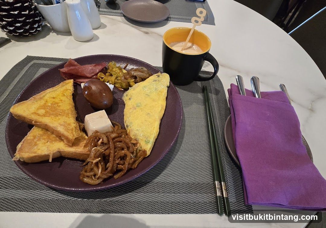 Breakfast Plate with Omelet and French Toast