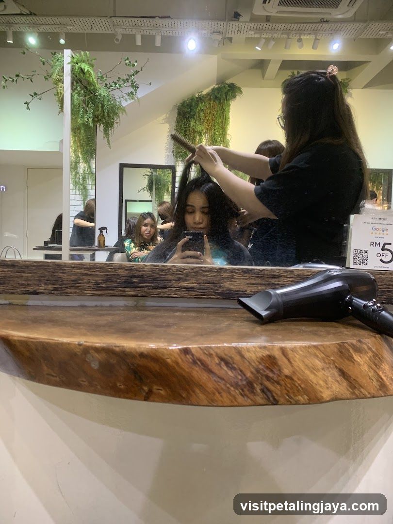 Hair Salon Interior Reflection