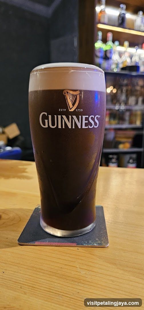 Guinness Pint on Bar Counter