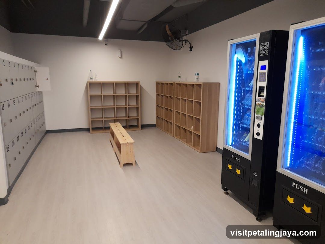 Locker Room with Vending Machines