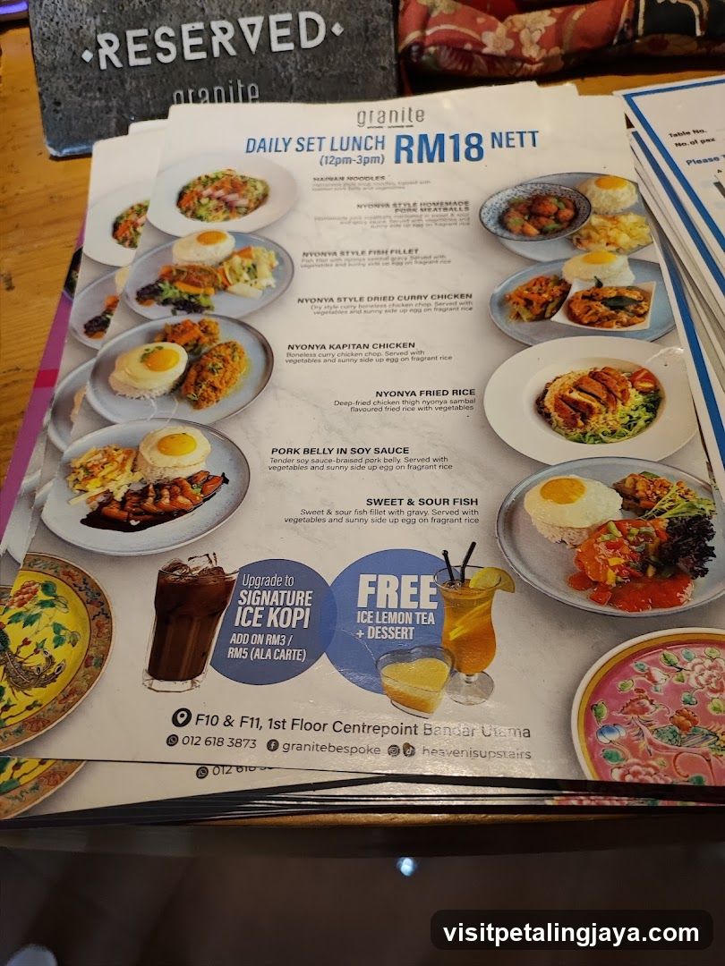 Daily Set Lunch Menu