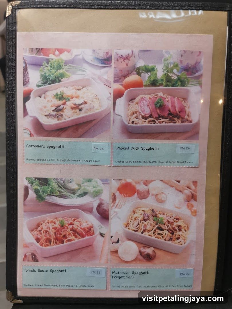 Spaghetti Menu Page