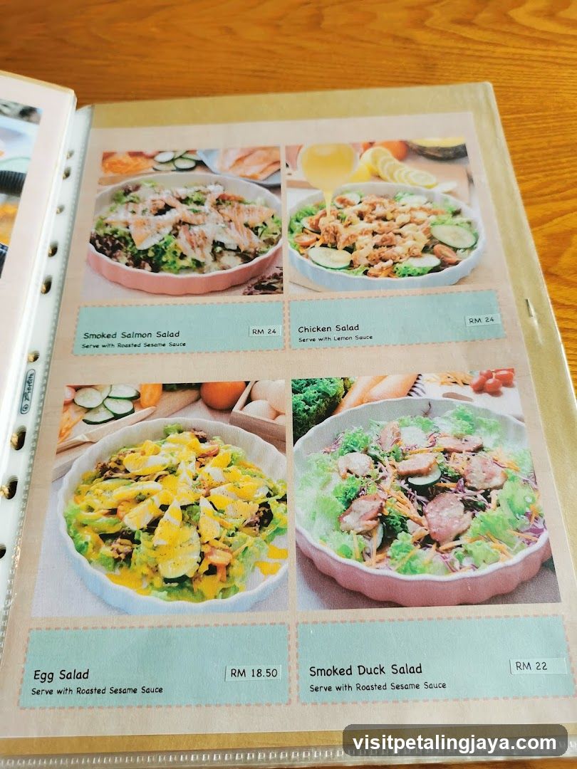 Salad Menu Page