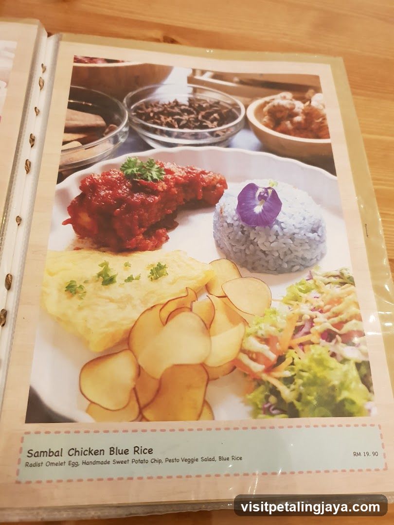 Sambal Chicken Blue Rice Menu Page