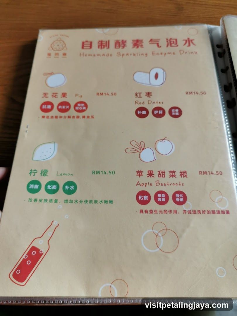Homemade Sparkling Enzyme Drink Menu
