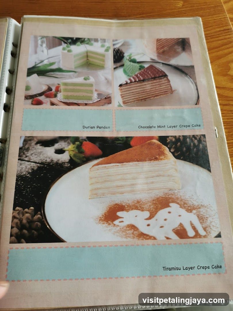 Layer Crepe Cake Menu Page