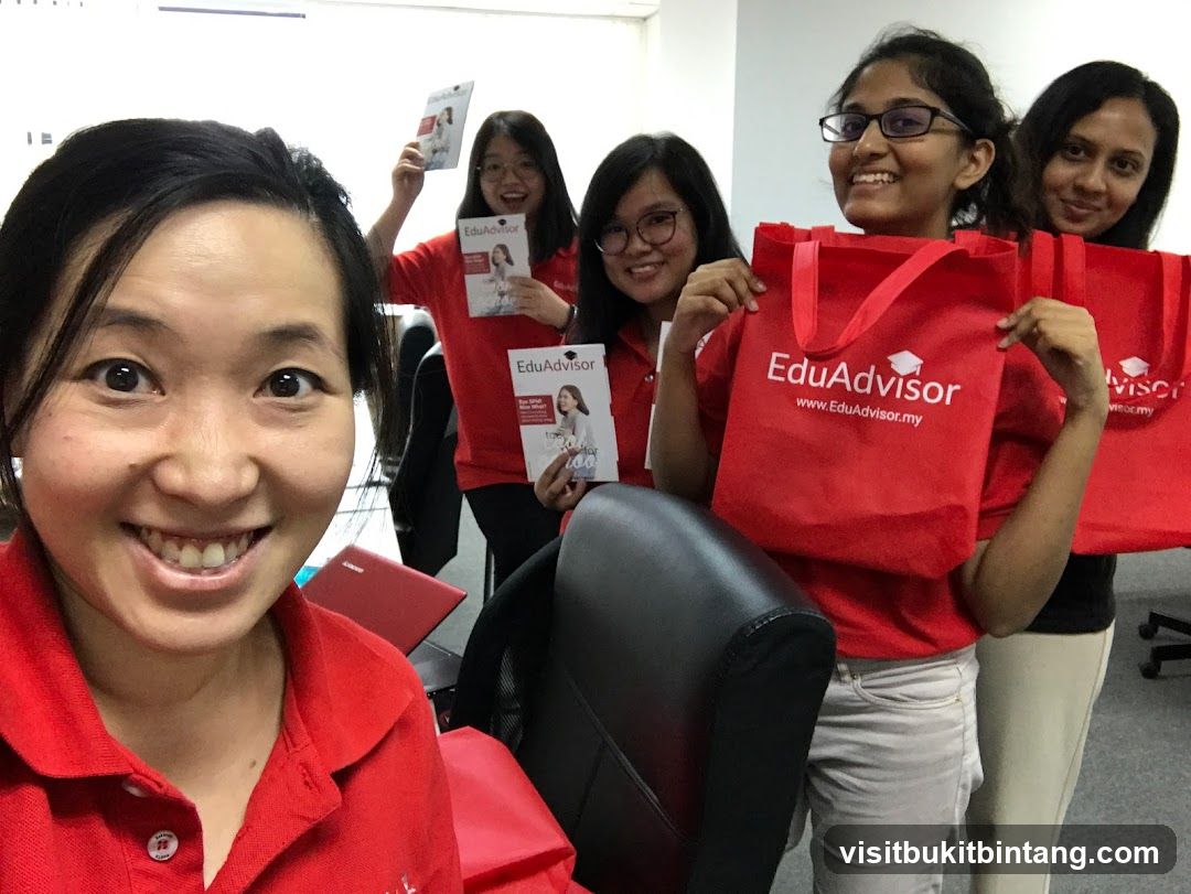 Group of women holding branded items