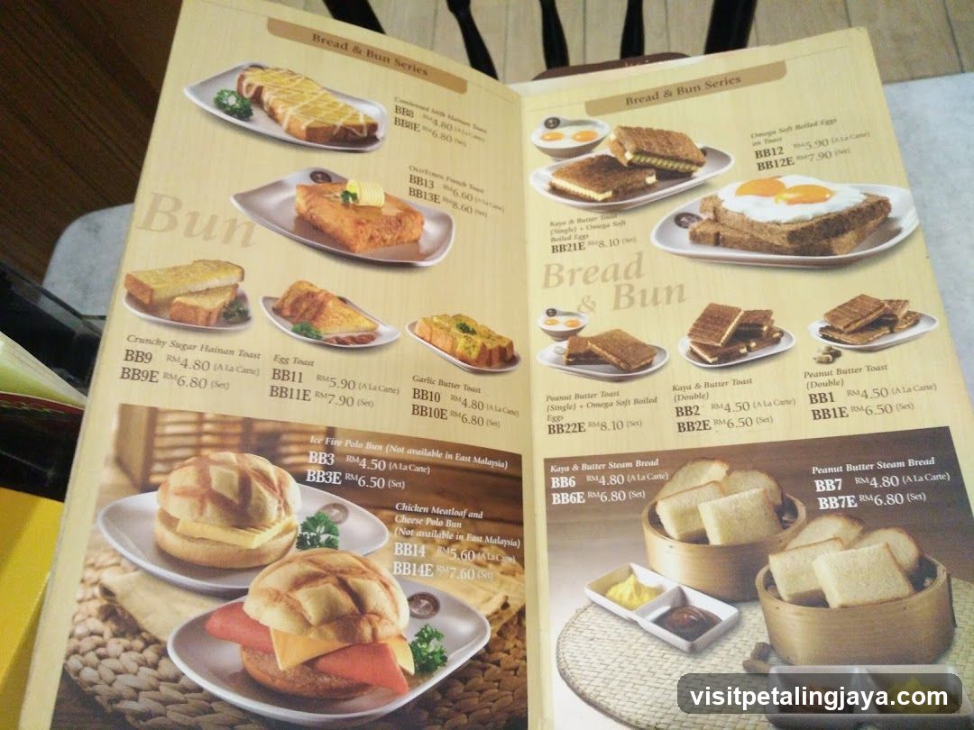 Bread & Bun Menu