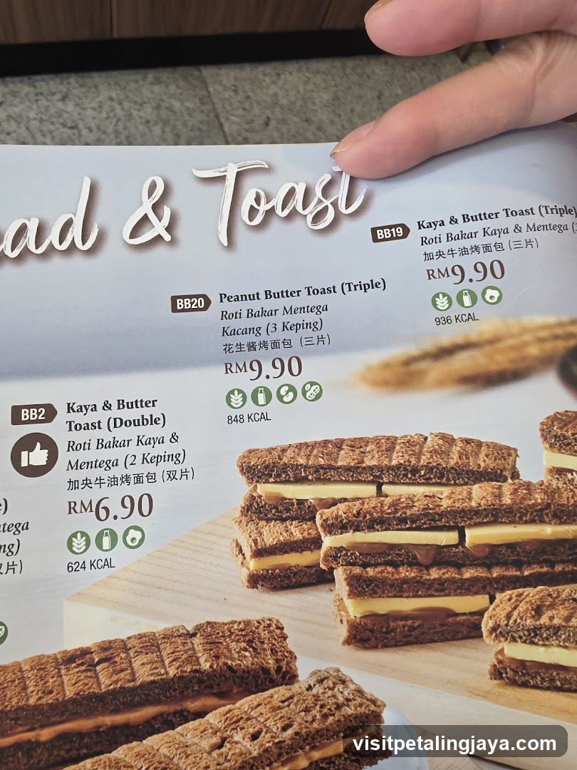 Bread & Toast Menu Page